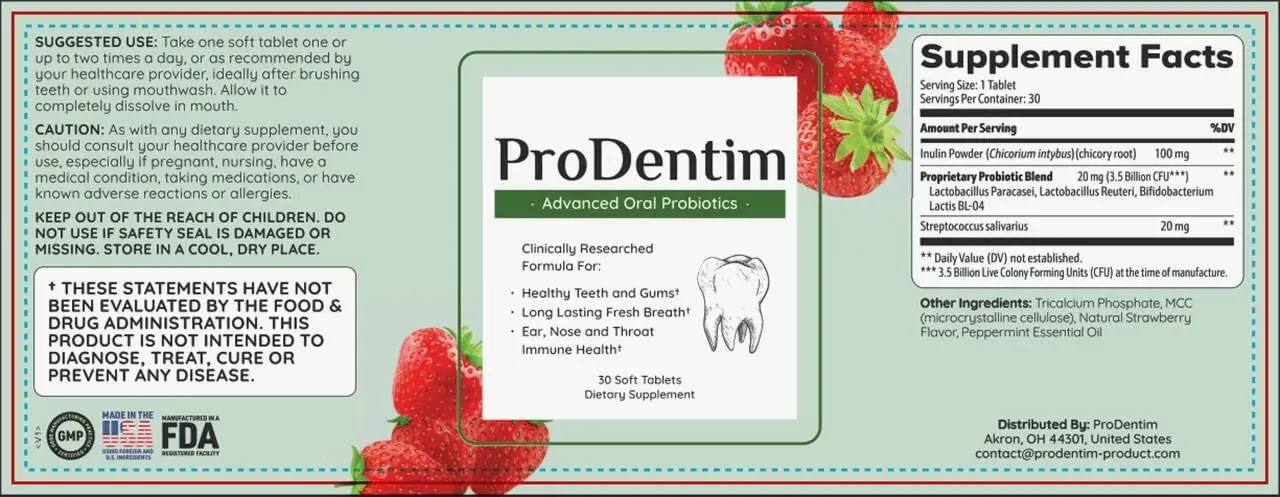 ProDentum Supplement Facts